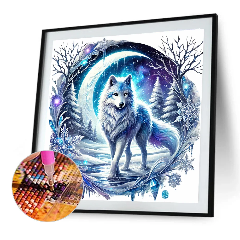Diamond Painting - Full Round Drill - Wolf(Canvas|30*30cm)