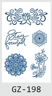 Drop Shipping Temporary Tattoo Stickers Sexy Flowers Juice Ink Lasting Girl Arm Neck Back Waist Buttocks Fake Tatoo Hot Sale DIY