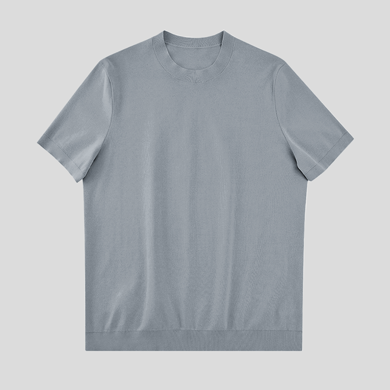 Comstylish Gentleknit Short Sleeve Knitted T-Shirt