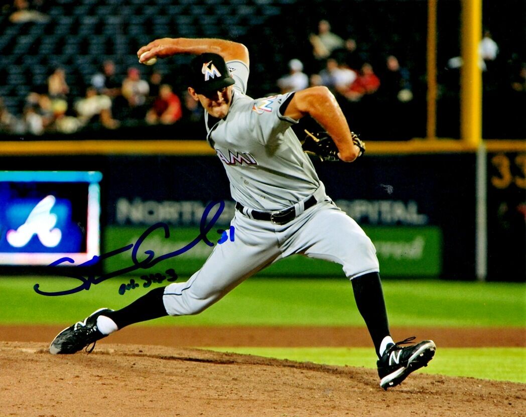 AUTOGRAPHED 8x10 STEVE CISHEK Miami Marlins Photo Poster painting W/COA