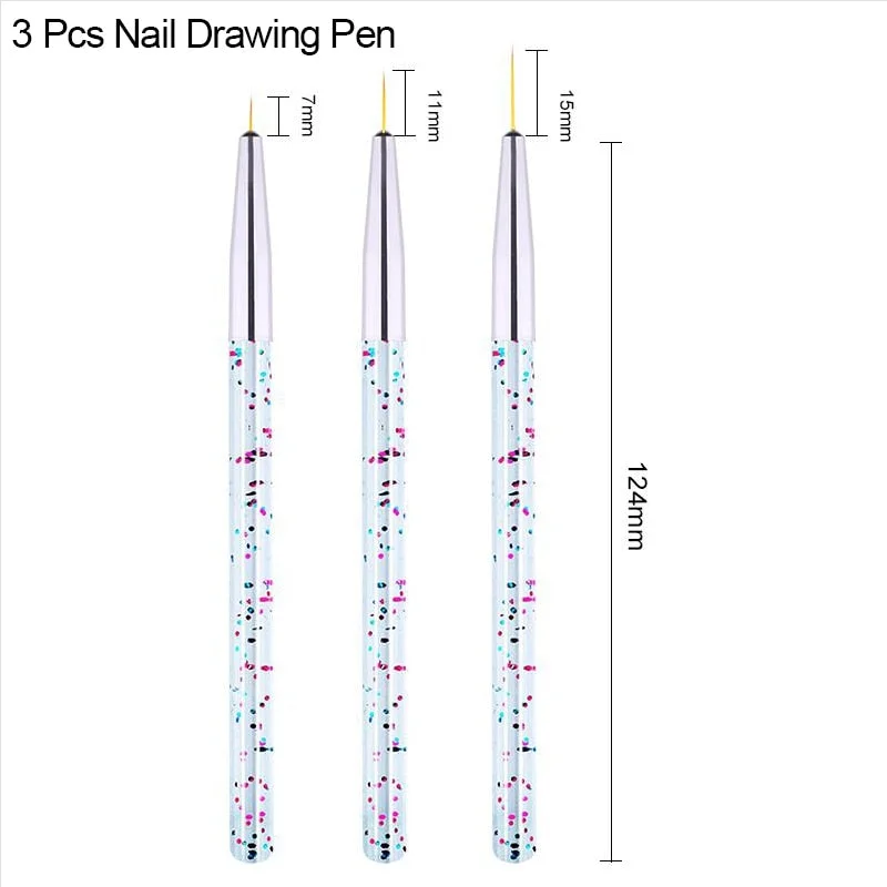 Dual Heads Wooden Dotting Pen Marbleizing Tool Nail Art Dot Dotting Tools for Nail Art Design Rhinestone Picker Nail Brush Kits-Nail Inspo