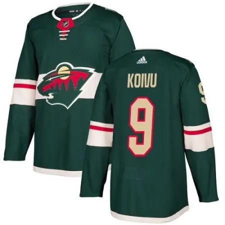 Men's  Minnesota Wild #9 Mikko Koivu Green Stitched NHL Jersey