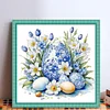 Blue And White Porcelain-Egg Flower-11CT Stamped Cross Stitch 40*40cm/15.75*15.75in