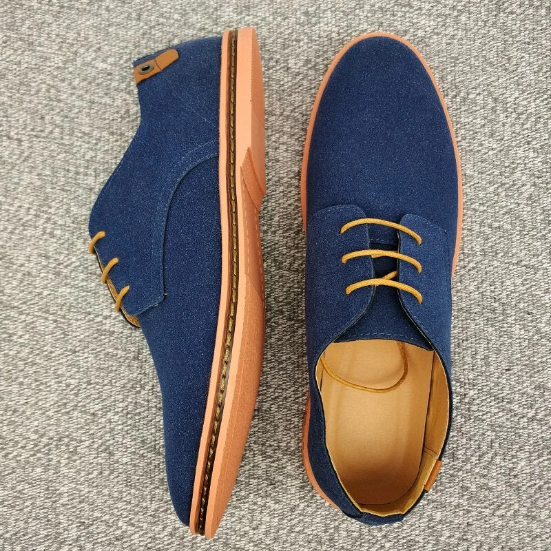 2020 Spring Suede Leather Men Shoes Oxford Casual Shoes Classic Sneakers Comfortable Footwear Dress Shoes Large Size Flats