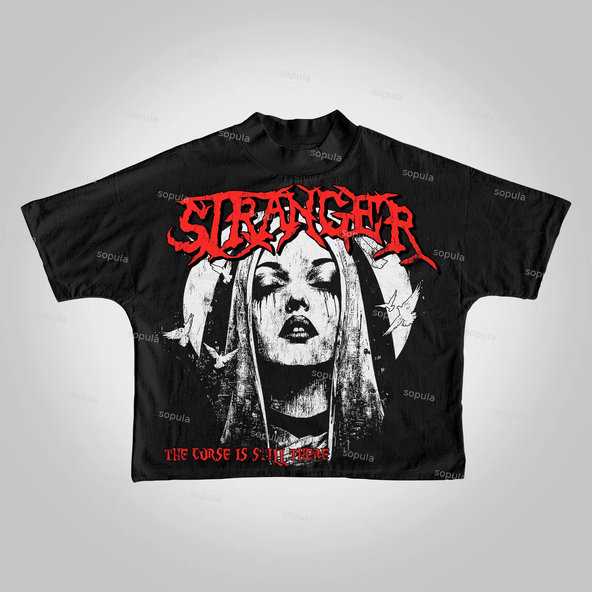 Sopula Men'S Vintage High Street Style Graphics Cropped T-Shirts - SOPULA