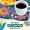 2pcs/set DIY Diamond Painting Special Shape Acrylic Alphabet Coaster Kit