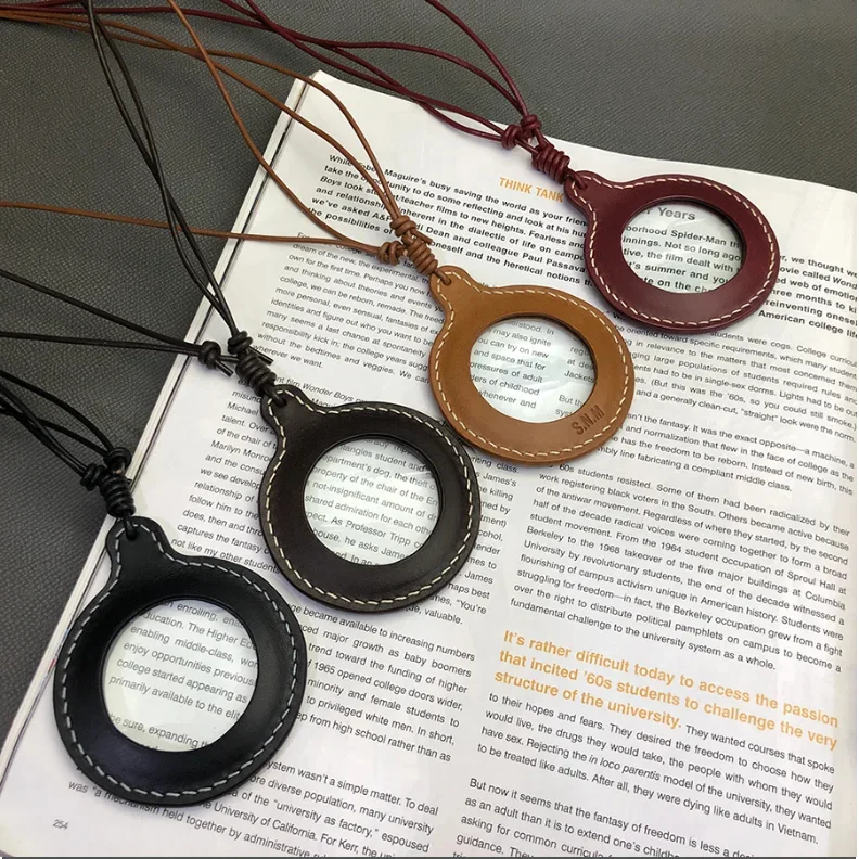 🔥New Year Sale- 50% OFF🔥Leather Magnifying Glass Necklace Pendant