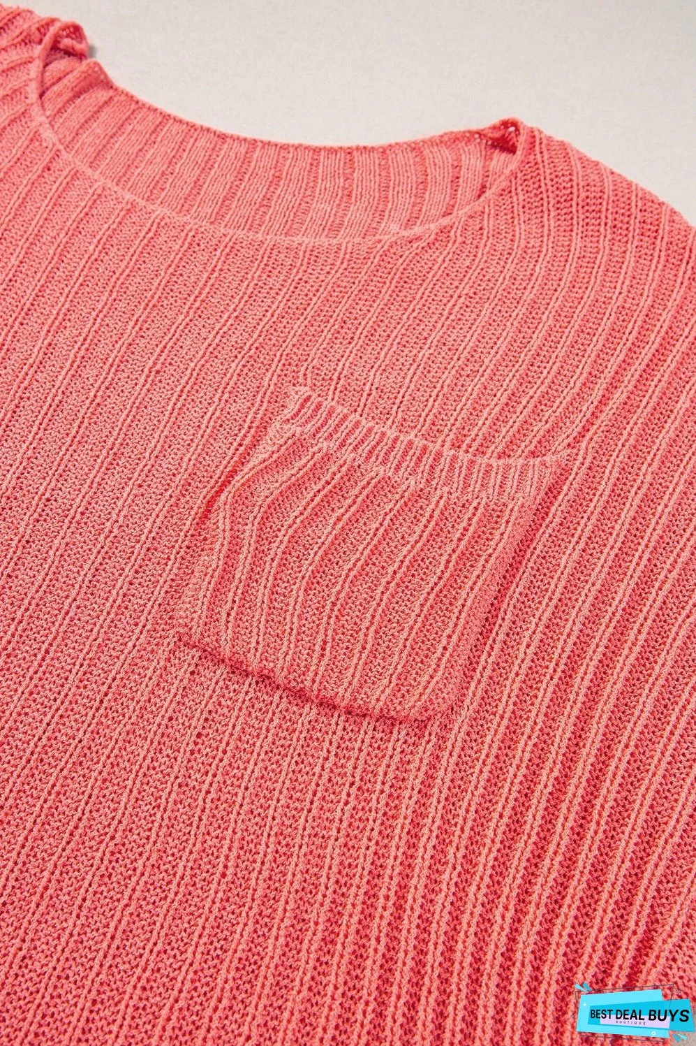 Round Neck Half Sleeve Knit Top