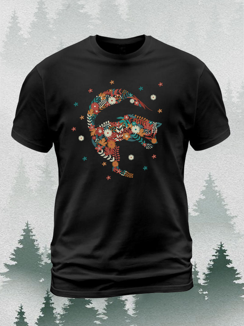 Men's Short-Sleeved Shirt under Fox Tree
