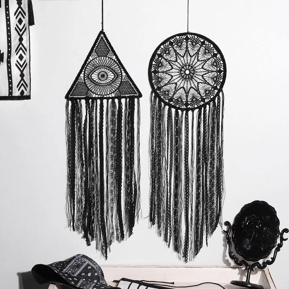 Nordic Evil Eye Dream Catcher Home Room Decor black Room Decoration For Farmhouse College Dorm Wind Chimes Gift