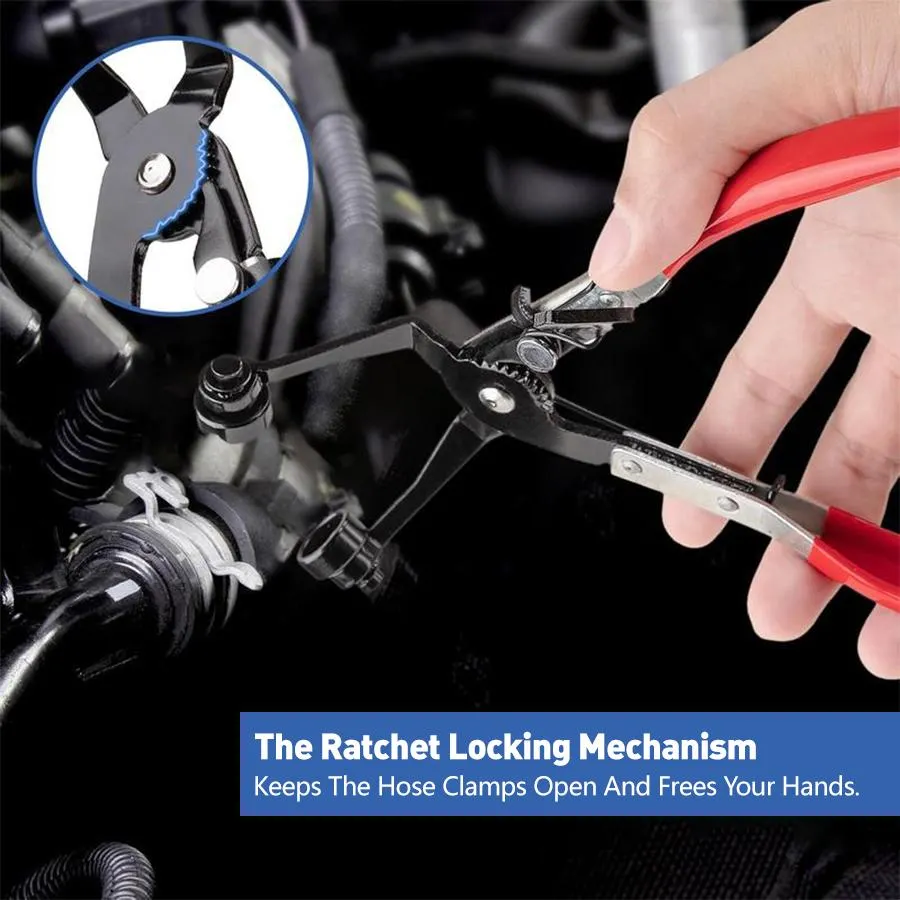 9PCS Hose Clamp Pliers, Automotive Pliers Kit,Long Reach Hose Clamp Tool Remover for Water Hose and Automotive Coolant Radiator Heater with Flexible Wire Long Reach Hose Clamp and Flat Band Pliers #summerfinds