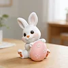 3D Easter Bunny Holding Eggs Silicone Candle Mould DIY Scented Candles Moulds Reusable Soft Silicone Crafting Tools For Easter Home Crafts Decorations Holiday