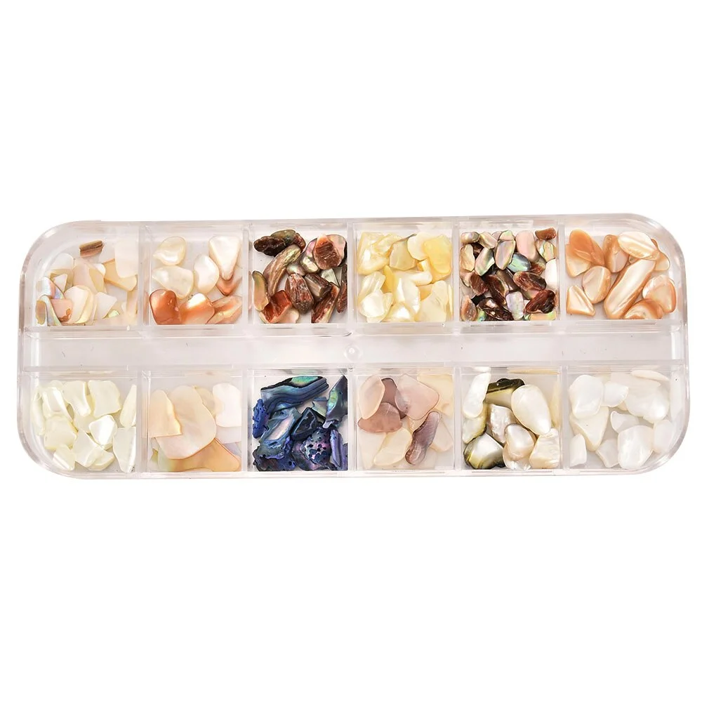 Japanese Style Nail Art Decorations Manicure Natural Abalone Slices Thin Shell Slices Thick Manicure Accessories Rivet Set
