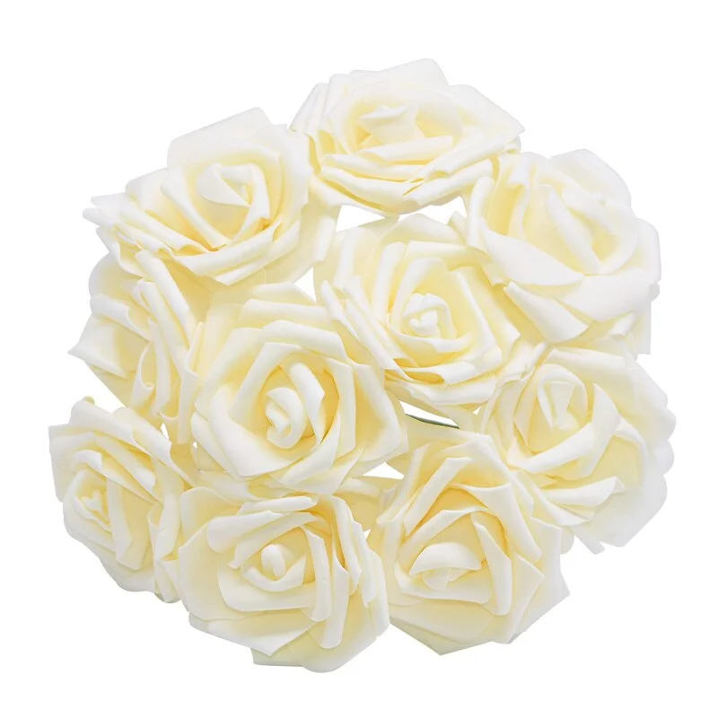 10/20/30Pcs Artificial Foam Rose Flowers Romantic Wedding Bride Bouquet Party Decor Birthday Gift Scrapbook DIY Craft Supplie