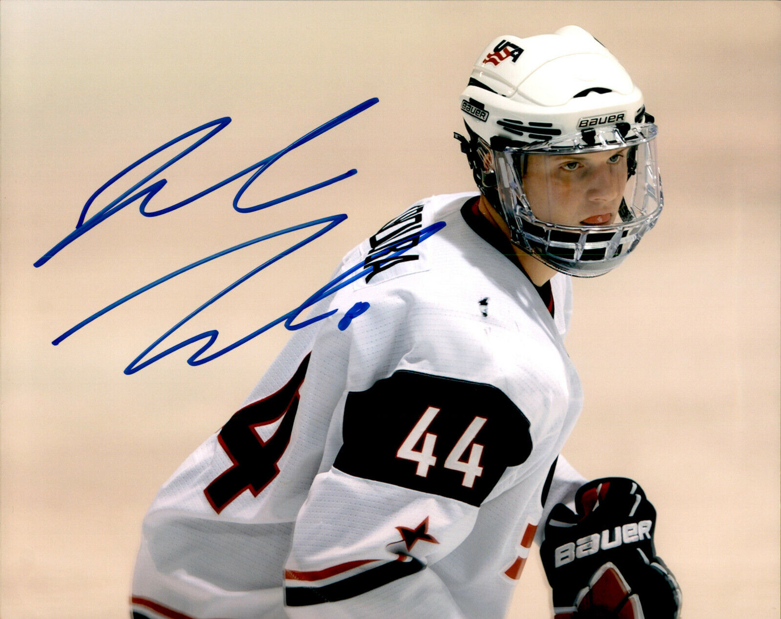 Jacob Trouba SIGNED 8x10 Photo Poster painting TEAM USA / NEW YORK RANGERS