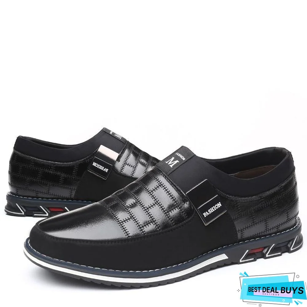 Leather Men Casual Shoes Mens Loafers Moccasins Breathable Slip On Black Driving Shoes
