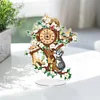 Acrylic Special Shape Tree Kitten Diamond Painting Clock Ornaments Kit