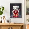 Diamond Painting -DIY Round Drill Love Letter Bear E(35x45cm)