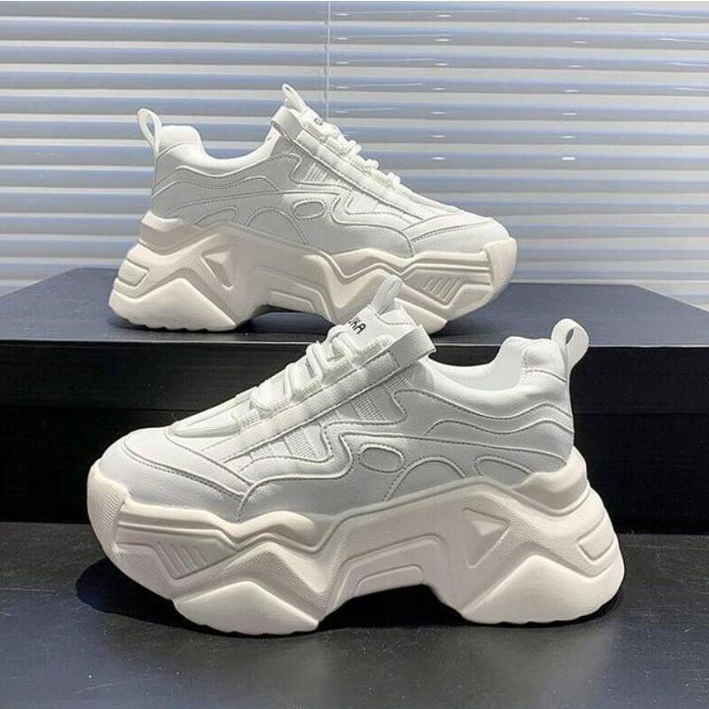 Wongn Sneakers Women 2022 High Platform Shoes Casual Thick Sports Ladies Trainers Zapatillas Mujer Chunky Sneakers Woman 8CM