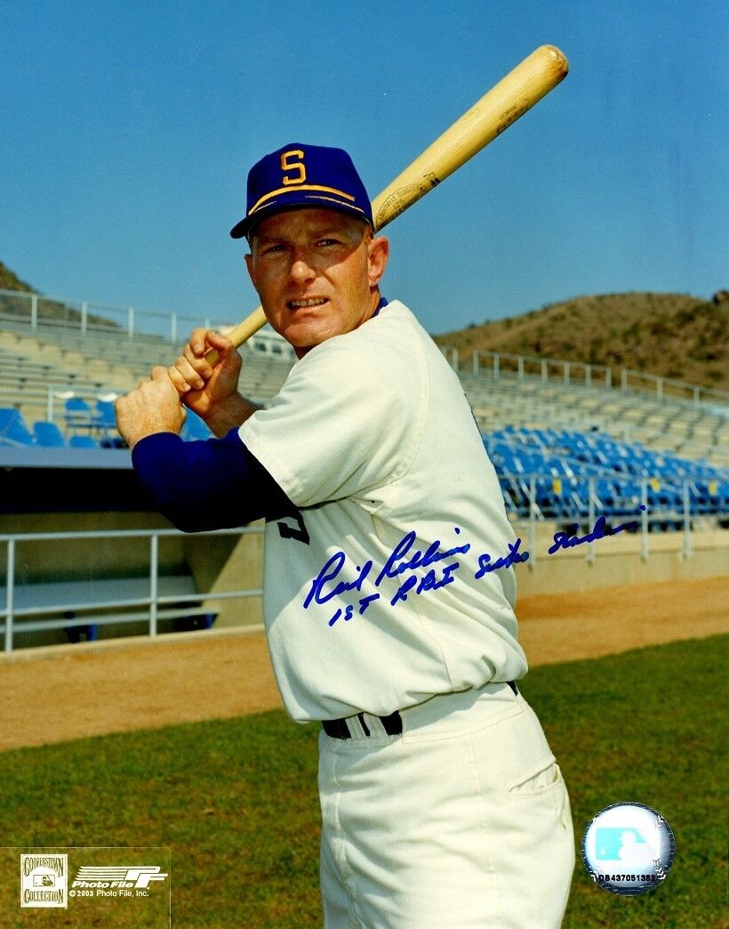 Signed 8x10 RICH ROLLINS Seattle Pilots Autographed Photo Poster painting - COA