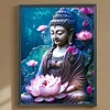 Lotus Buddha Statue - runder Bohrer Diamantmalerei - 30*40cm