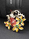 Christmas Cartoon Sika Deer Brooch