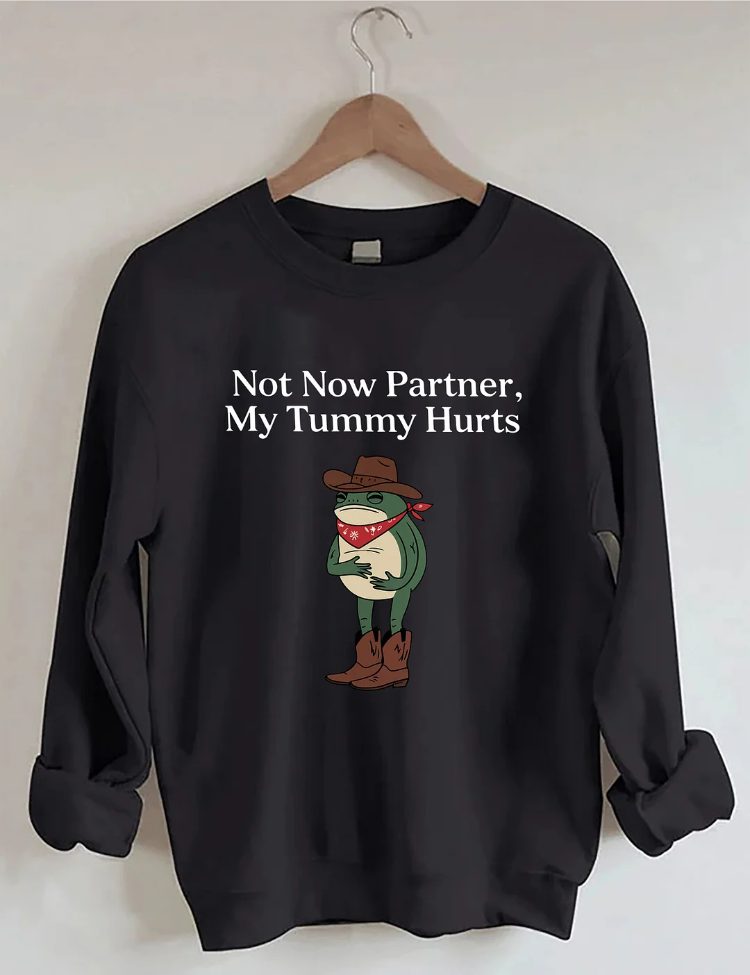 Not Now Partner My Tummy Hurts Sweatshirt