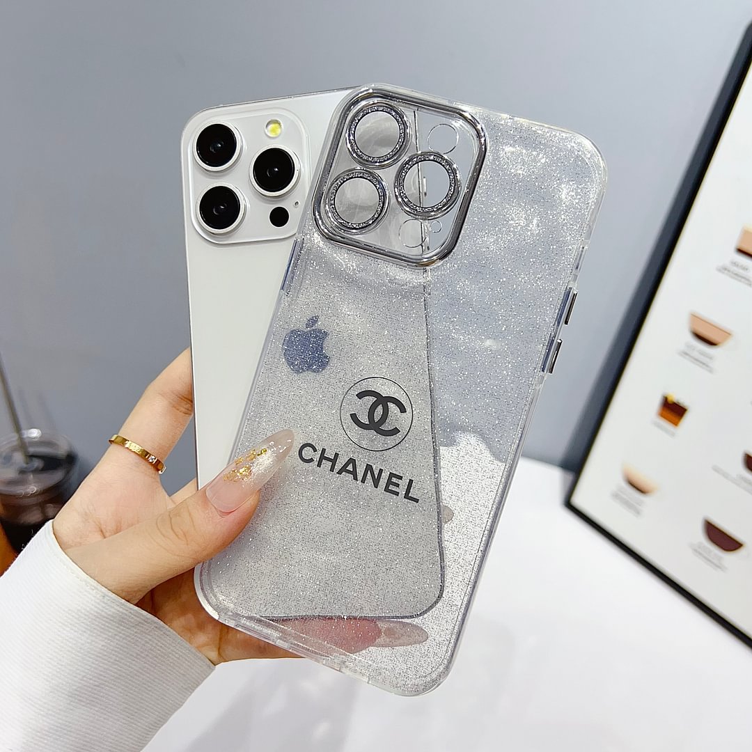 Chanel Exquisite Electroplated Glitter Transparent TPU Apple iPhone Case