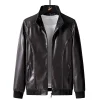 Men's Oversized Stand Collar Leather Jacket