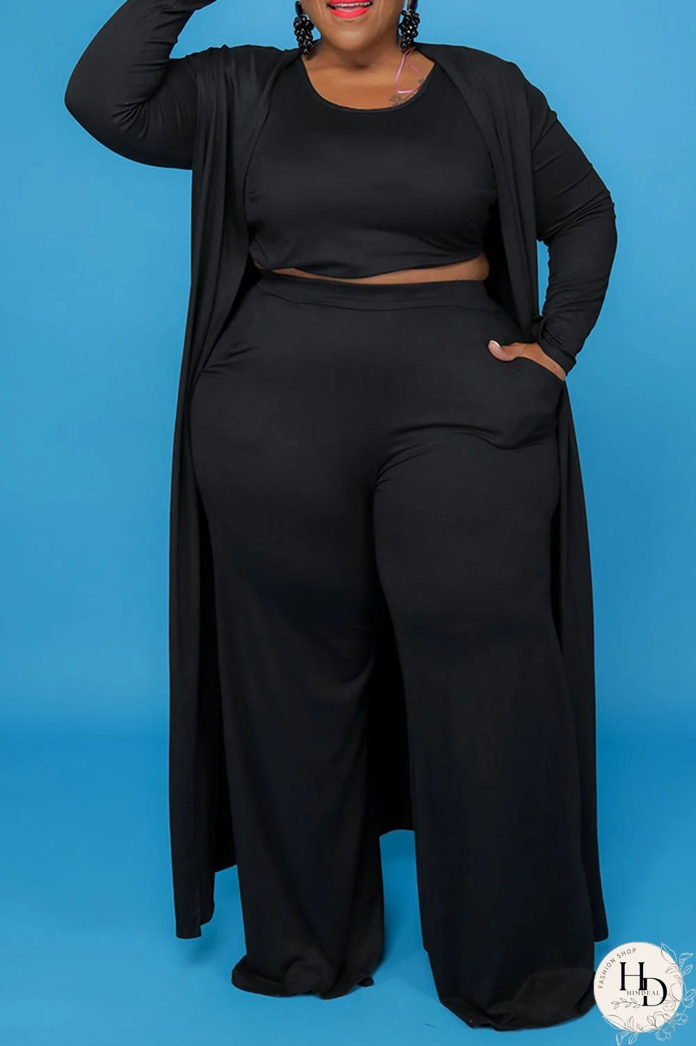 Yellow Casual Solid Patchwork U Neck Plus Size Two Pieces