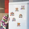 6Pcs Acrylic Animals Birthday Diamond Painting Fridge Stickers for Whiteboards
