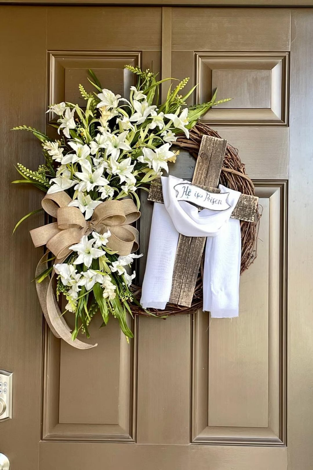 🎁Spring Easter Hot Sale 45%OFF💝-Easter Wreath with Cross - He is Risen