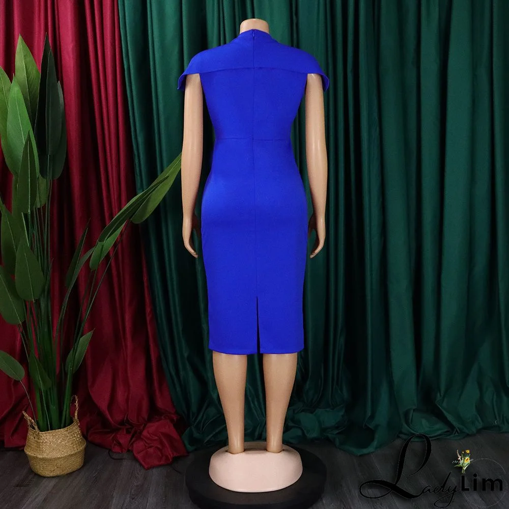 Ladies Africa Summer Elegant Short Sleeve Bodycon Dress