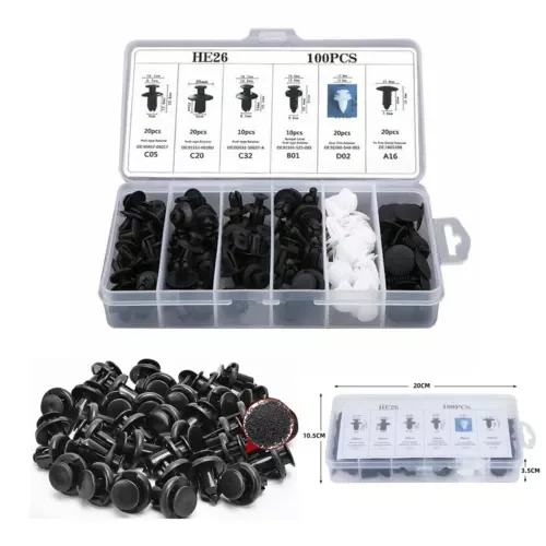 Dronehint Car Parts Body Bumper Rivet Retainer Trim Molding Clip Assortments Push Pin Kit  (For: Acura) Parts