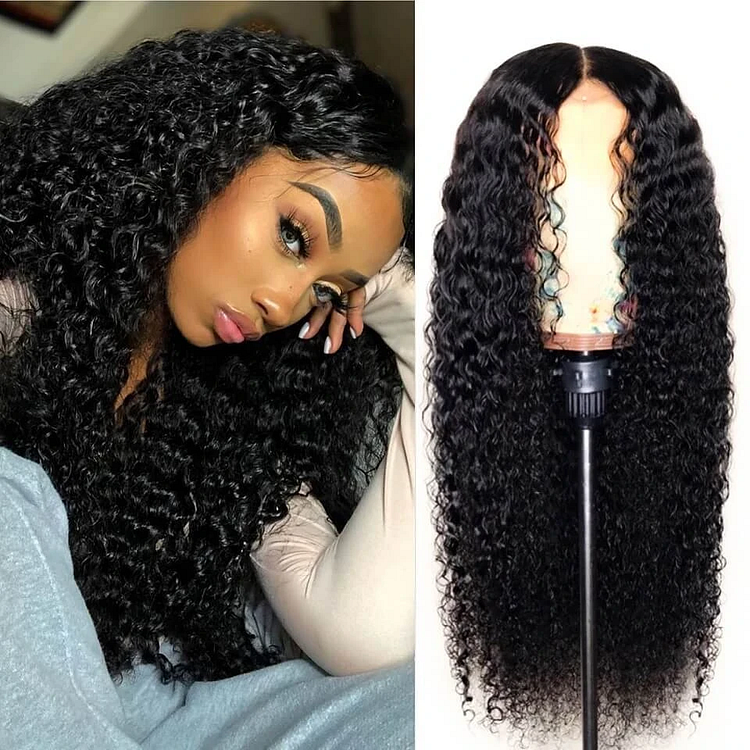 Natural Black Long Hair Curly Wig