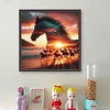 Silhouette - Horse-11CT Stamped Cross Stitch 40*40cm/15.75*15.75in