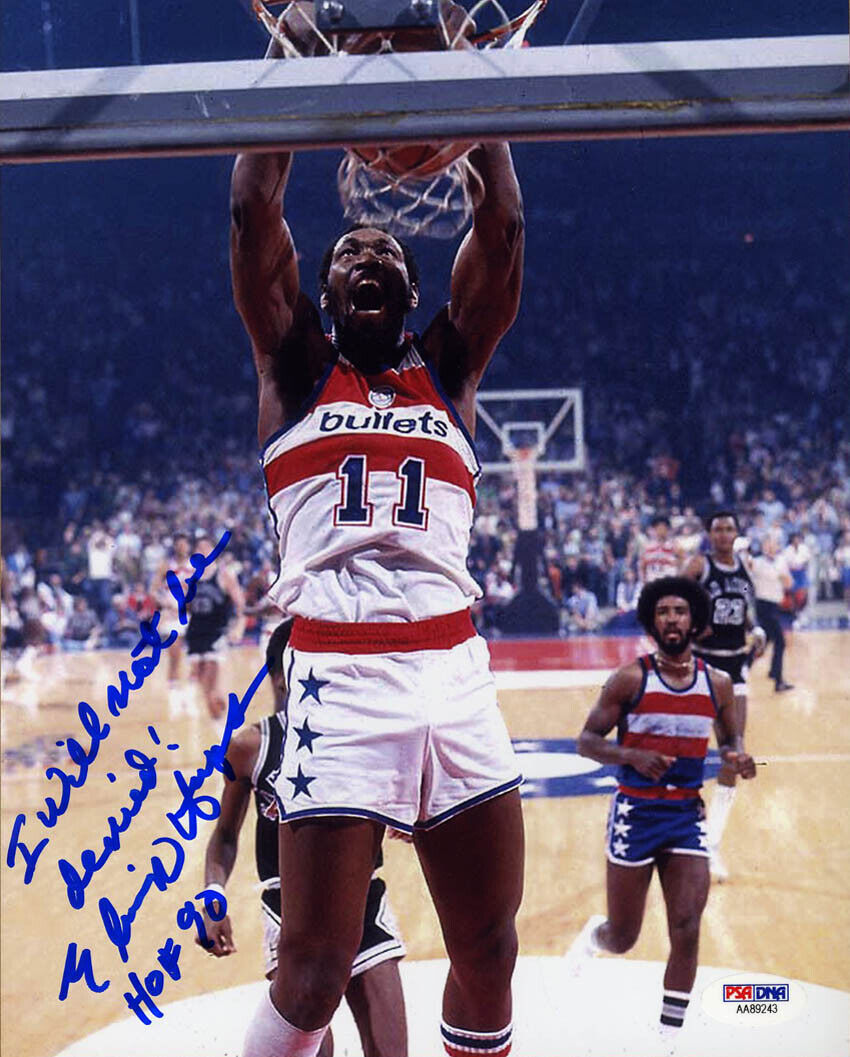 Elvin Hayes SIGNED 8x10 Photo Poster painting +INSC HOF Washington Bullets PSA/DNA AUTOGRAPHED