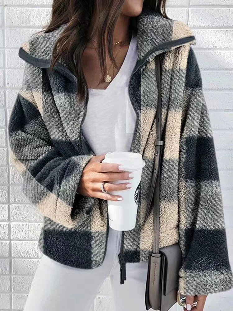 PASUXI Womens  Winter Long Sleeve  Fuzzy Fleece Open Front Hooded Cardigans Jacket Coats  huanwei