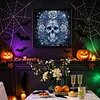 Partial Drill 5D Diamond Painting Kit Skull Abstract 30x30cm(Blue Skull)