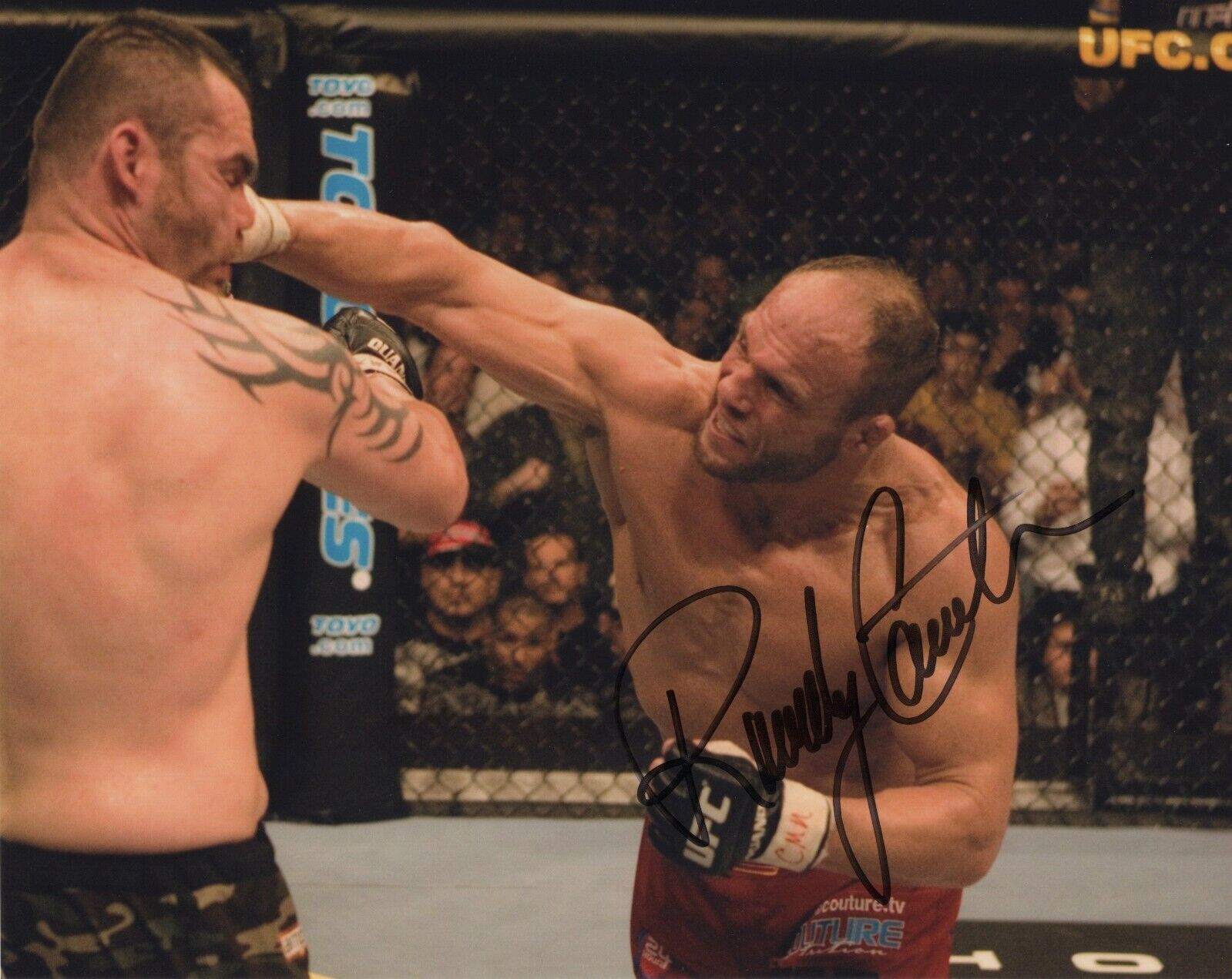 RANDY COUTURE SIGNED AUTOGRAPH UFC MMA 8X10 Photo Poster painting #2