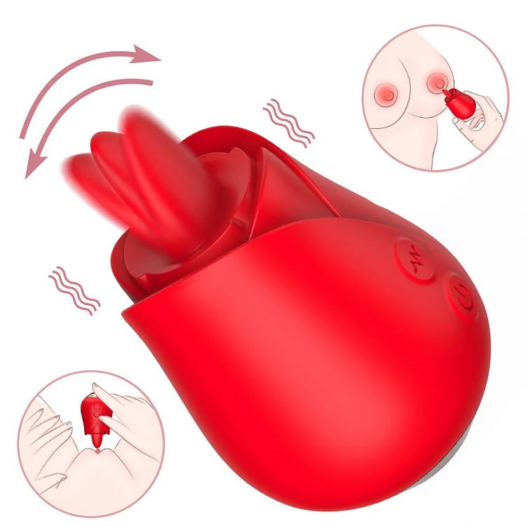 Rose Jumping Egg, Tongue Licking, Sucking, Vibrating Device, Fun Massager