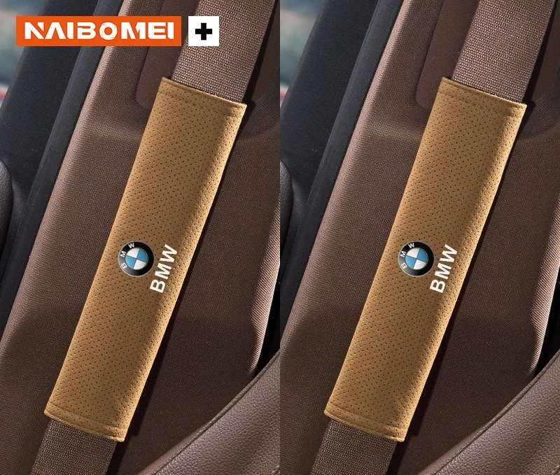 Suede punched car seat belt shoulder cover（2PCS）