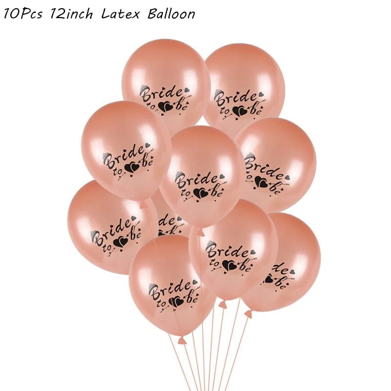 Bride To Be Theme Foil Balloon Cupcake Topper Sash Bachelorette Party Diamond Ring Foil Balloon Wedding Decoration Supplies