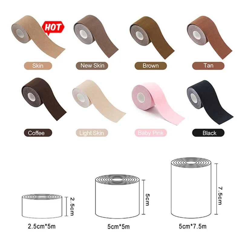 Billionm 1 Roll Women Boob Lift Tape Nipple Covers Sticker Free Cut Breast Chest Pasties Adhesive Tape Sticky Push Up Invisible Bra Pads