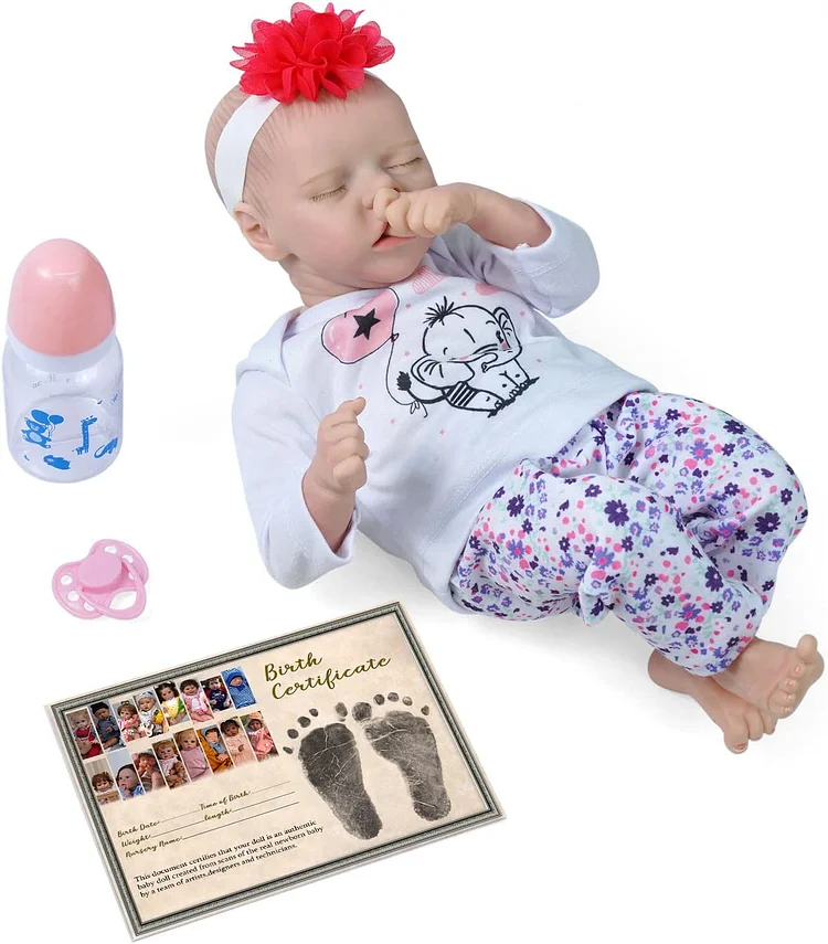 JIZHI Lifelike Reborn Baby Dolls - 0-3 Months Baby Soft Body  Realistic-Newborn Baby Dolls Real Life Baby Dolls with Feeding Kit & Gift  Box for Kids