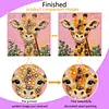Framed Giraffe - DIY Button Art Painting Kit for Creativity DIY Pearl Dot Crafts for Gift Home Wall Decor 30*30CM