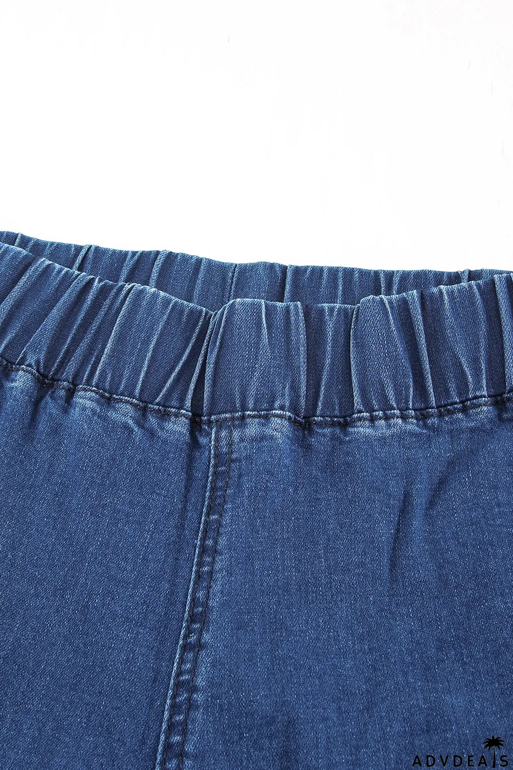 Distressed Bell Bottom Denim Pants