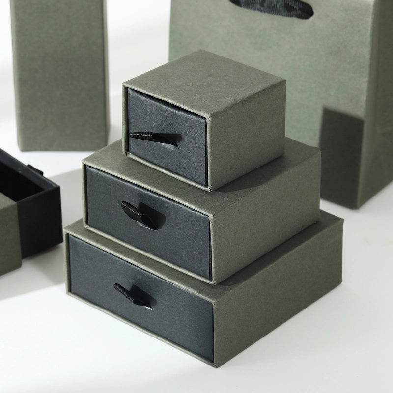 1 Piece Paper Minimalist Daily Solid Color Jewelry Boxes