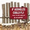 If Assholes Could Fly This Place Would Be An Airport- Warning - Vintage Metal Signs(8*12Inch)  - Warning