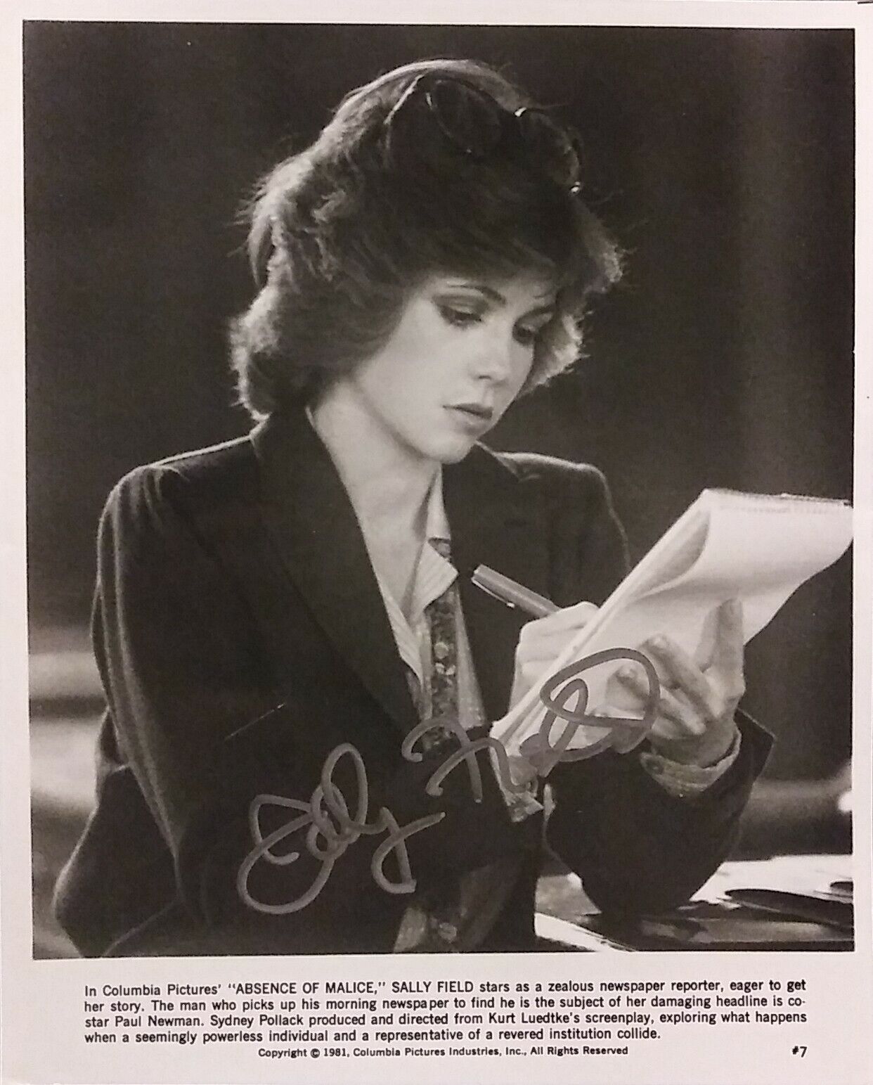 Sally Field signed 8 x 10